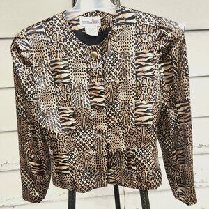 Gorgeous Waist Coat Panther Design Button down front